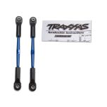Turnbuckles, aluminum (blue-anodized), toe links, 61mm (2) (assembled w/ rod ends & hollow balls) (fits stampede) (requires 5mm aluminum wrench #5477)