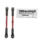 Turnbuckles, aluminum (red-anodized), toe links, 61mm (2)(assembled with rod ends & hollow balls) (fits stampede) (requires 5mm aluminum wrench #5477)