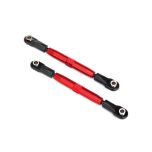 Camber links, rear (TUBES red-anodized aluminium) (TRX-3644R)