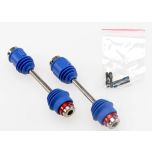 Driveshafts, center E-Maxx (steel constant-velocity) front (1)/ rear (1) (assembled with inner and outer dust boots, for E-Maxx)