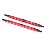 Toe links, maxx (tubes red-anodized, 7075-t6 aluminum, stronger than titanium) (112mm, front) (2)/ rod ends (4)/ aluminum wrench (1)