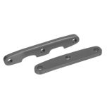 Bulkhead tie bars, front & rear, aluminum (gray-anodized) (TRX-6823-GRAY)
