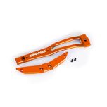 Traxxas - Chassis brace, front, 6061-T6 aluminum (orange-anodized/ 2.5x6mm CCS (with threadlock) (2) (TRX-10221-ORNG)