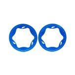 Traxxas - Beadlock rings, rear, blue (3.9") (2) (TRX-10977-BLUE)