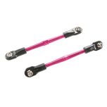 Traxxas Turnbuckles, aluminum (pink-anodized), toe links, 59mm (2) (assembled with rod ends & hollow balls) (fits rustler) (TRX-3139P)
