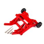 Traxxas Wheelie bar, assembled (red) (fits Stampede, Rustler, Bandit series)