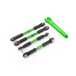 Traxxas Turnbuckles, aluminum (green-anodized), camber links, front, 39mm (2), rear, 49mm (2) (assembled w/ rod ends & hollow balls)/wrench (TRX-3741G)