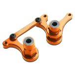 Traxxas Steering bellcranks, drag link (orange-anodized T6 aluminum)/ 5x8mm ball bearings (4) hardware (assembled) (TRX-3743T)