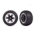 Traxxas - Tires & wheels, assembled, glued (2.8') (RXT black & satin wheels, Alias tires, foam inserts) (2WD electric rear) (TSM rated) (2) (TRX-3772X)