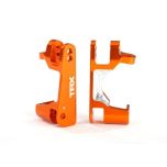 Caster blocks (c-hubs), aluminum, left & right (orange-anodized) (TRX-6832A)