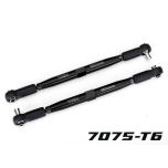 Traxxas - Toe links, X-Maxx (TUBES black-anodized, 7075-T6 aluminum, stronger than titanium) (157mm) (2)/ rod ends, assembled with steel hollow balls (4)/ aluminum wrench, 10mm (1) (TRX-7748-BLK)