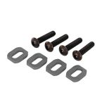 Traxxas - Washers, motor mount, aluminum (gray-anodized) (4)/ 4x18mm BCS (4) (TRX-7759-GRAY)