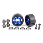 Traxxas - Wheels, wheelie bar, 6061-T6 aluminum (blue-anodized) (TRX-7775X)