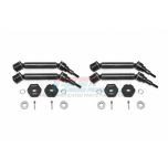 Hardened Steel Adjustable Drive Shaft + Hex Adapter (+2mm), Black - Traxxas Maxx