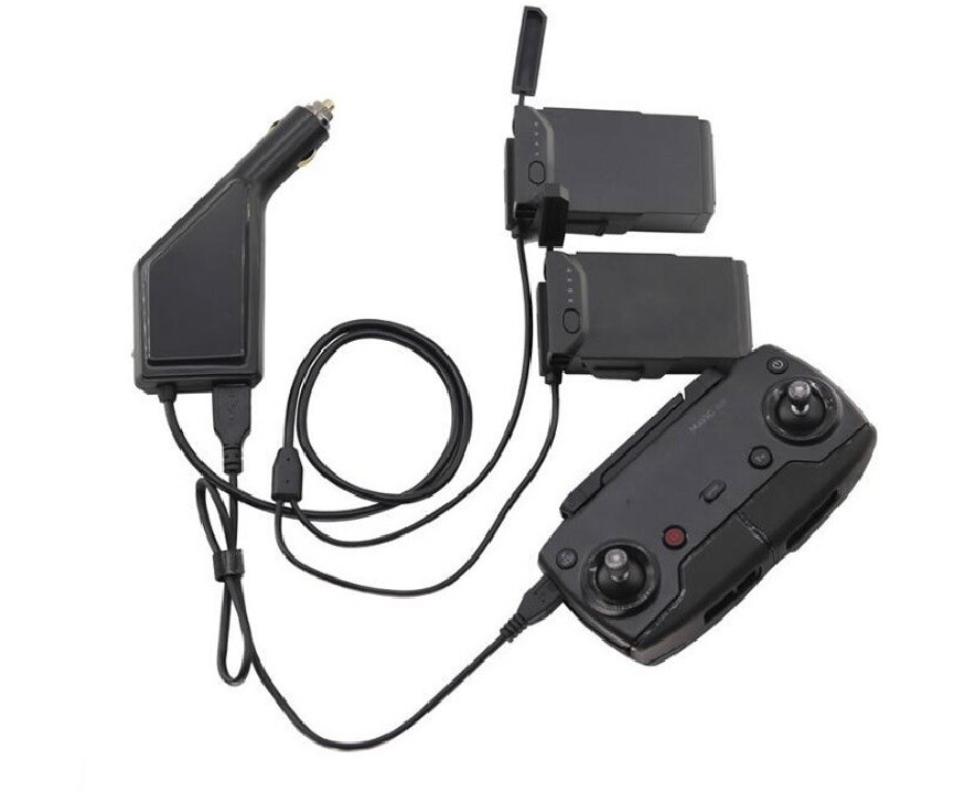 3-in-1 auto oplader met USB-poort voor DJI Mavic Air afbeelding