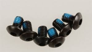 Screws, 4x6mm button-head machine (hex drive) (with threadlock) (6)