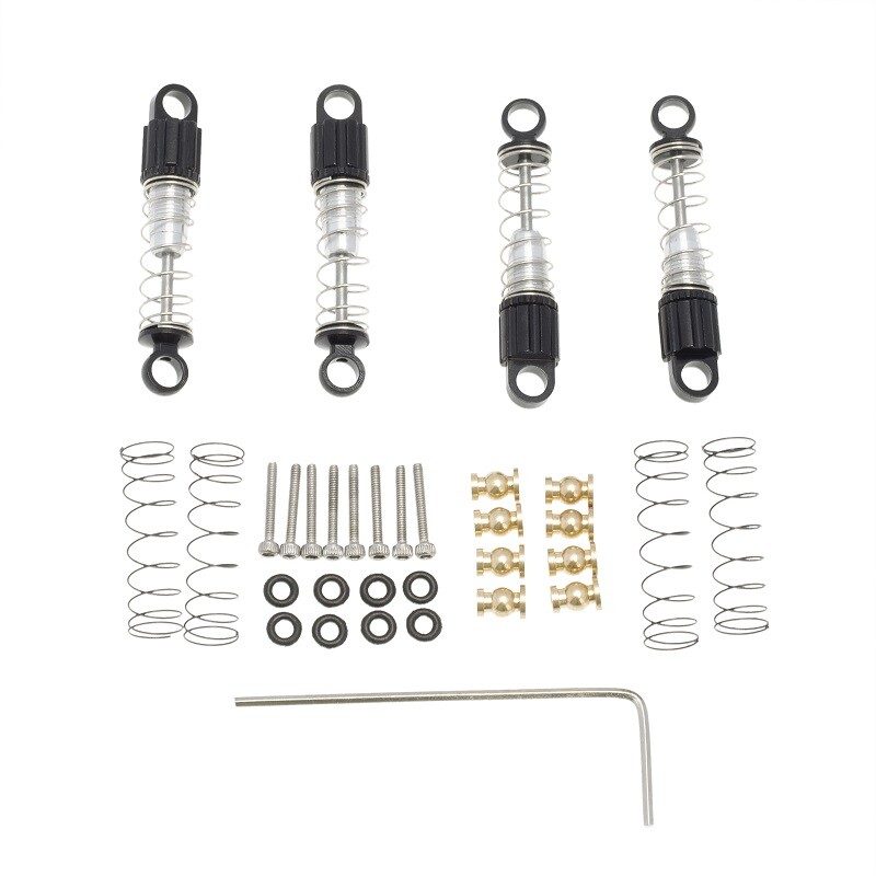 Hobby Details - Axial SCX24 Aluminium Schokdempers 4pcs (DTSCX24-24) afbeelding