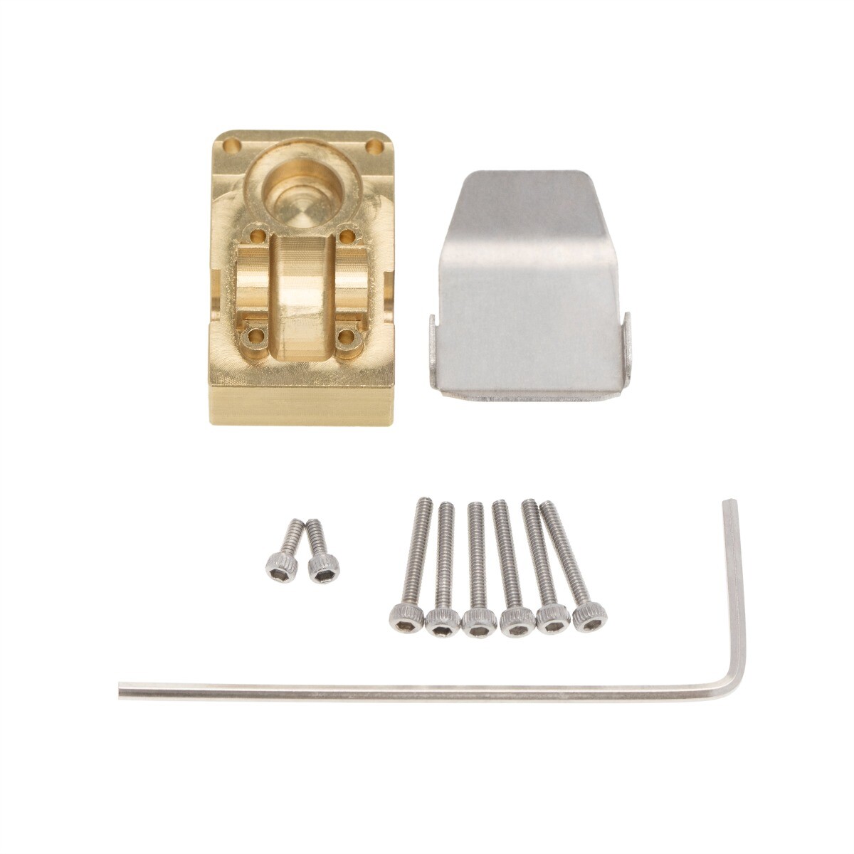 Axial SCX24 Brass Counterweight Cup and Armor Guard afbeelding
