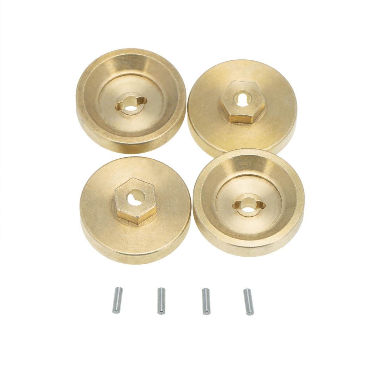 Axial SCX24 4mm Brass Wheel Counterweight 4pcs afbeelding