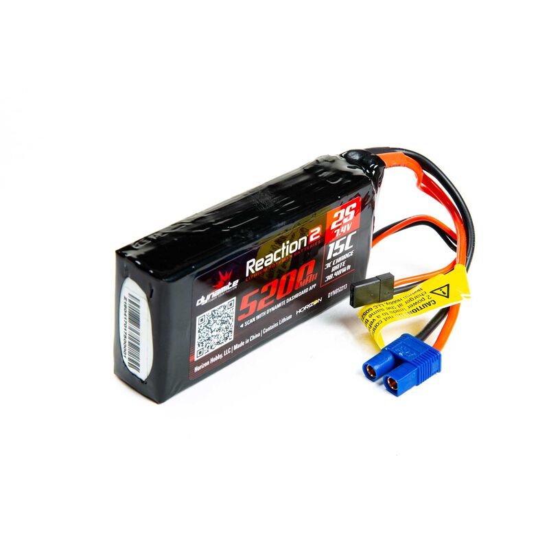 Dynamite 7.4V 2S 5200mAh lipo accu (v2)