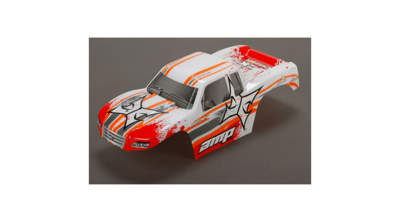 1/10 Body, Painted, White/Orange (ECX230016)