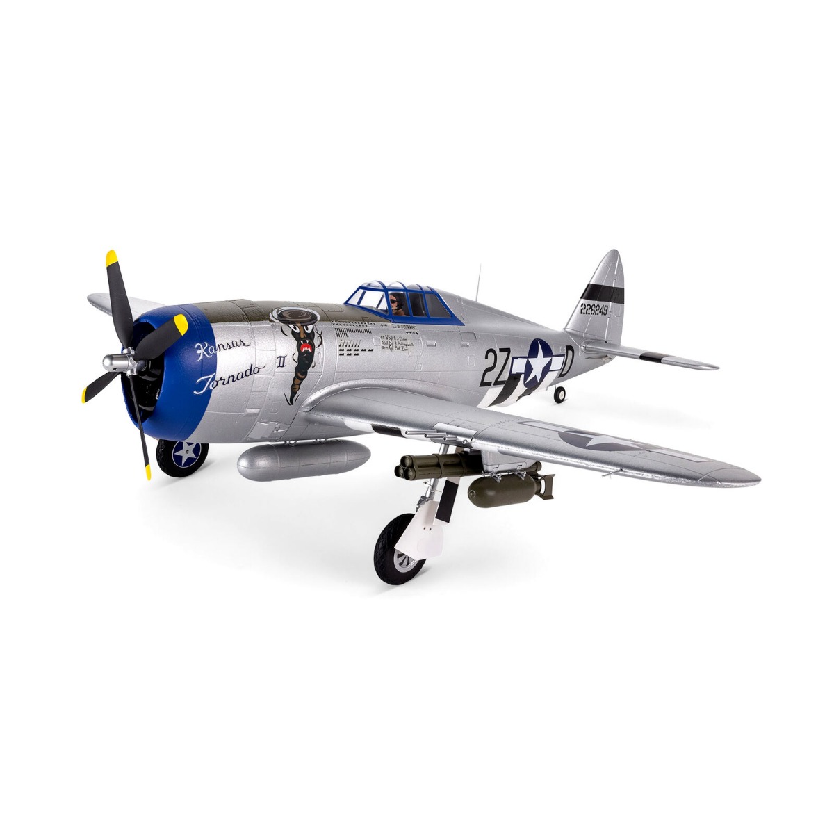 E-Flite P-47 Razorback 1.2m BNF Basic met AS3X & SAFE Select