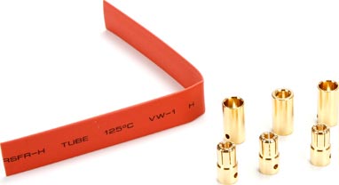 E-Flite - Connector: Gold Bullet Set 6.5mm (3) (EFLA266) afbeelding