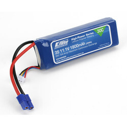E-Flite Lipo 20c 11,1 volt 1800mah met EC3 stekker