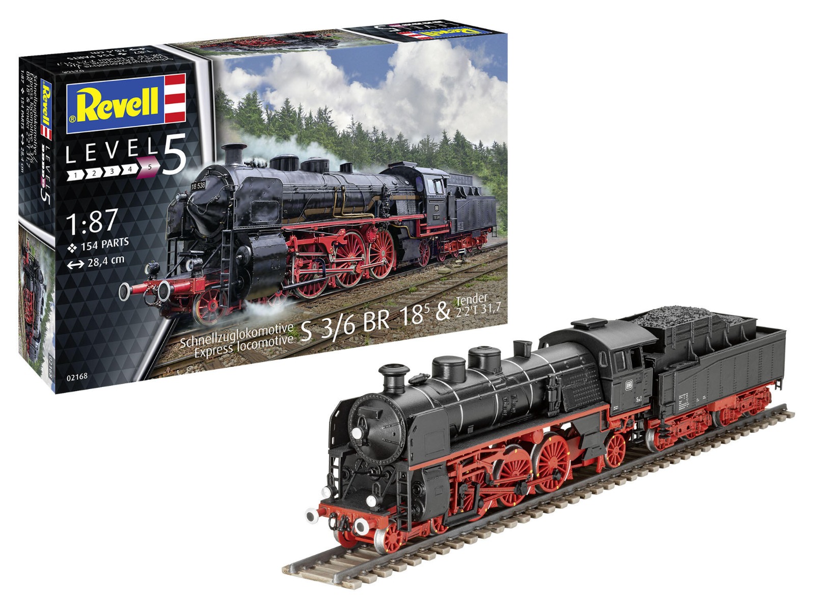 Revell 1/87 Express Locomotive S3/6 BR18(5) With Tender 2'2'T