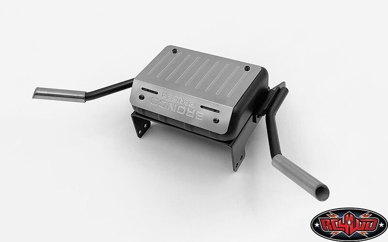 Fuel Tank W/Dual Exhaust for Traxxas TRX-4 1979 Bronco Ranger XLT
