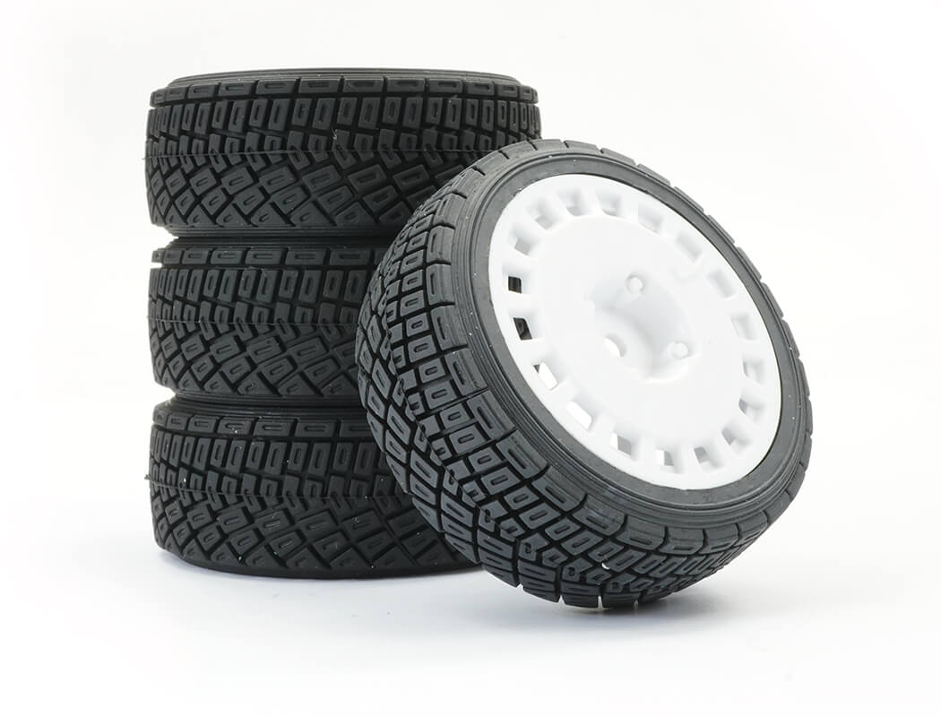 Fastrax 1/10 rally banden op velgen - Wit