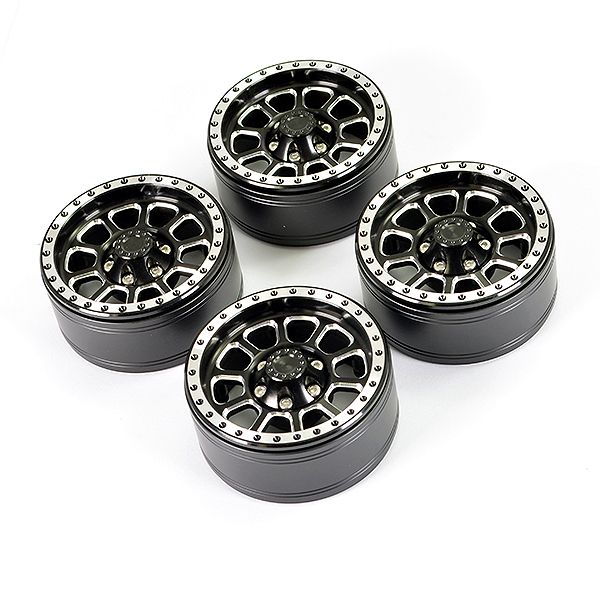 Fastrax 1.9" Aluminium Beadlock Ten Velgen - Zwart