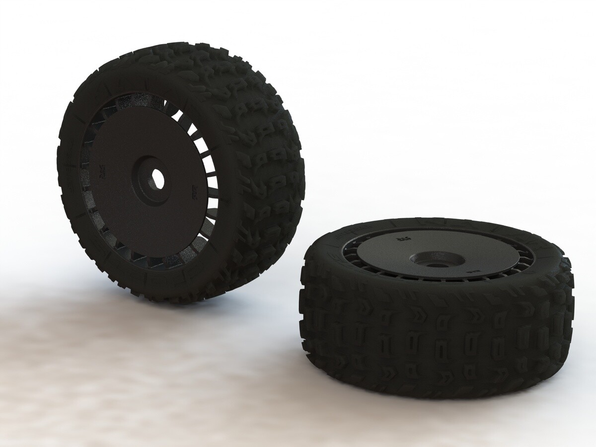 Dboots Katar T 6S Tyre Set Glued (Black) (2pcs) (AR550048)