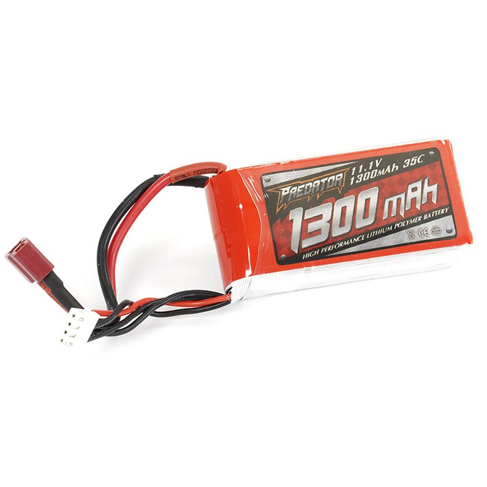 FMS - 11.1V 3S 1300Mah Lipo Battery (Fox/Rafale/F4D-1/A4/Asw28/Ez) - Deans Connector (FMS-BATT-11.1V-1300MAH) afbeelding