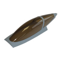 FMS - F16 Fighting Falcon Canopy W/Magnets Plastic (Grey) (FS-FE305G)
