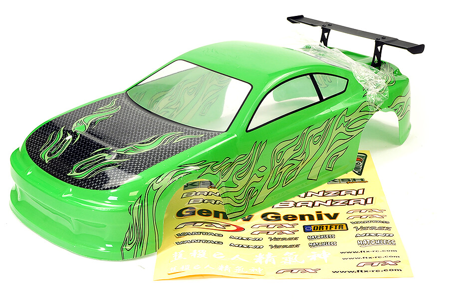 FTX - Banzai Pre-Painted Body Shell W/Decals & Wing - Green