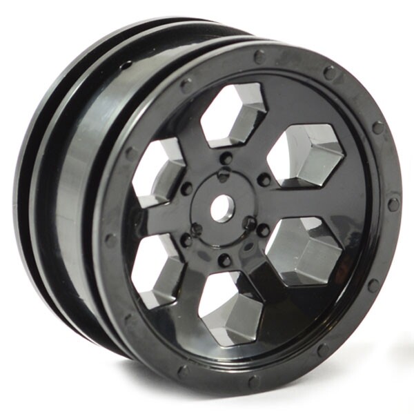 6 Hex Wheel (2) - Black (FTX8168B) afbeelding