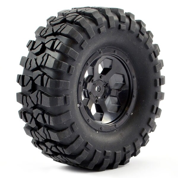 Pre-Mounted 6Hex/Tyre (2) - BLACK (FTX8170B) afbeelding