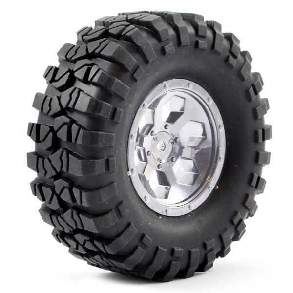Pre-Mounted 6Hex/Tyre (2) - Chrome (FTX8170C) afbeelding