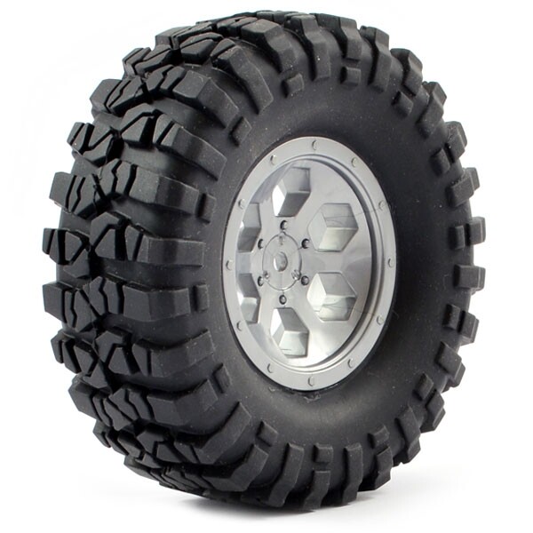 Pre-Mounted 6Hex/Tyre (2) Grey (FTX8170G) afbeelding