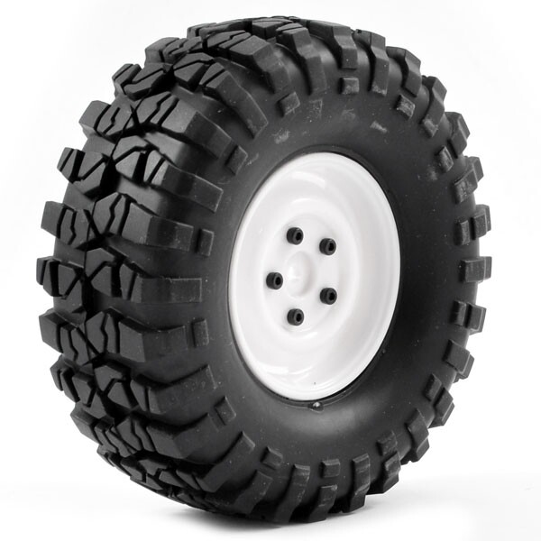 Pre-Mounted Steel Lug/Tyre (2) - White (FTX8172W) afbeelding