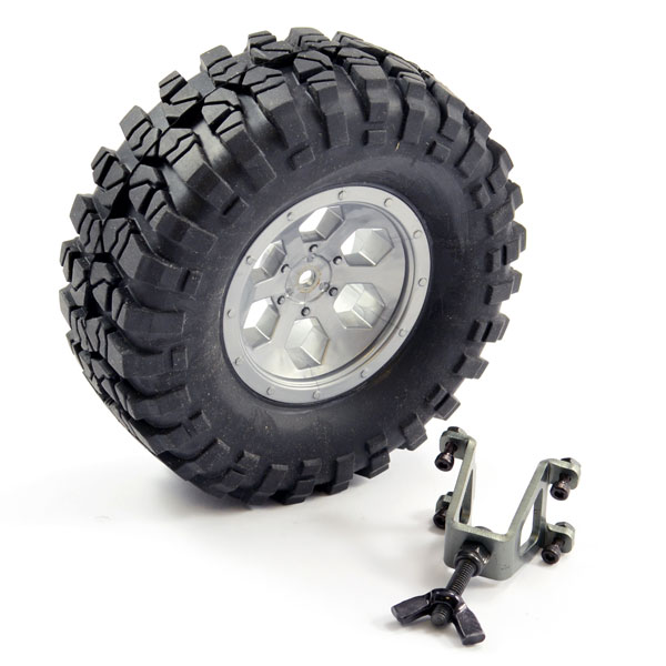 FTX - Outback Spare Tyre Mount & Tyre/Wheel (Grey) (FTX8249) afbeelding