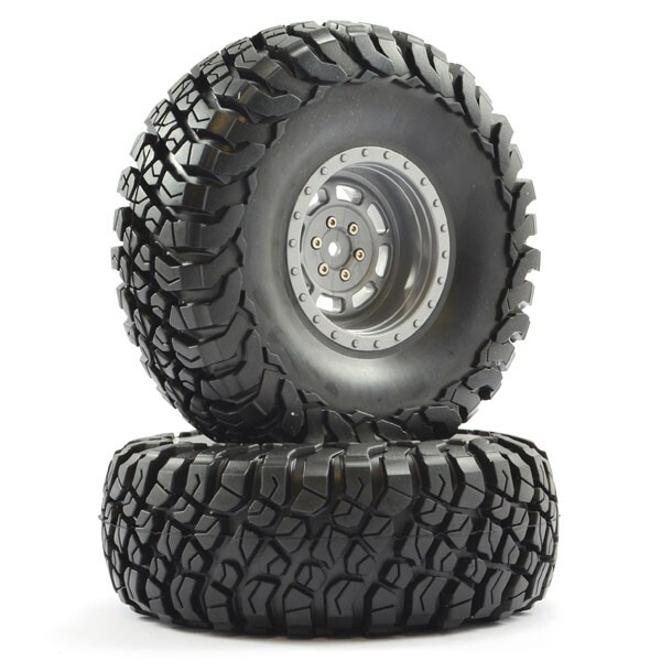 2.2" All Terrain Tyres Pre-Glued On Grey Wheels (FTX8766G) afbeelding