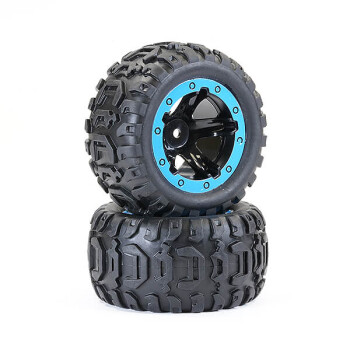 FTX Tracer Monster Truck wheel/tyres complete (pr) (Blue) (FTX9742B)