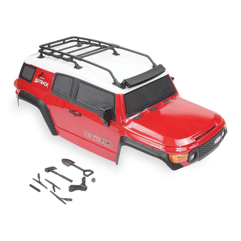 FTX - Outback Geo 4X4 Assembled Body W/Accessories - Red (FTX9945R)