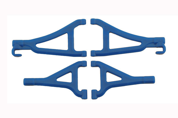 RPM Front Upper & Lower A-arms voor oa. Traxxas 1/16 E-Revo/Summit - Blauw