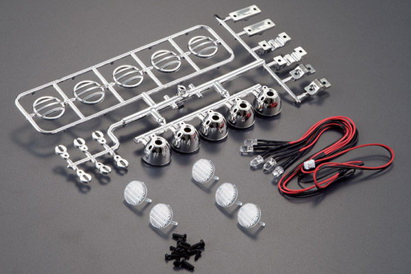 Fastrax cluster bar met 5 spots en leds, chrome