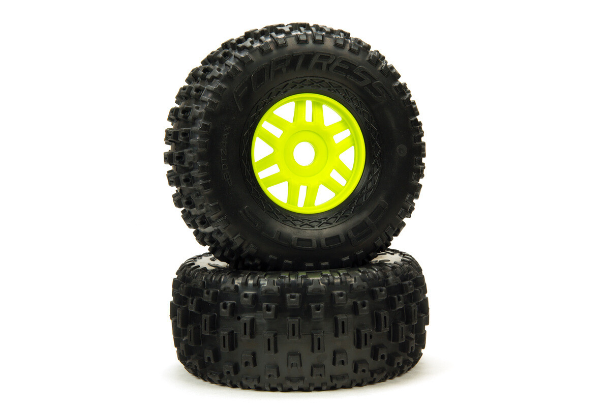 Arrma - DBoots Fortress Tire Set Glued (Green) (2Pcs) (ARA550068) afbeelding
