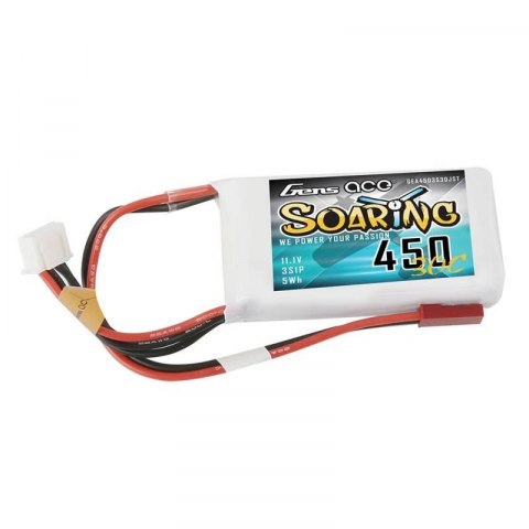 GensAce Soaring Lipo 30c 11,1 volt 450mah met JST Stekker