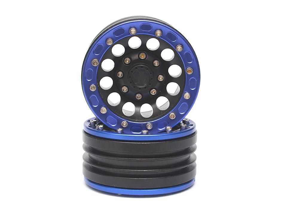 Boom Racing Gravity 1.9 Beadlock Aluminum Wheels Blauw